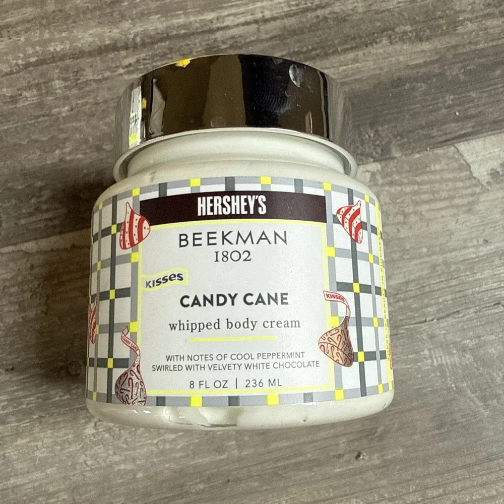 BEEKMAN 1802 X HERSHEY'S CANDY CANE GOAT MILK WHIPPED BODY CREAM 8 fl. oz. NEW